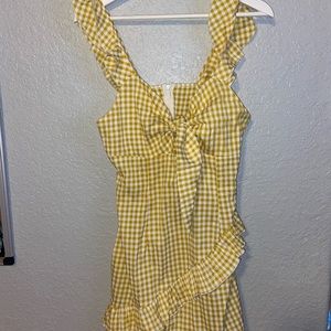 yellow gingham dress